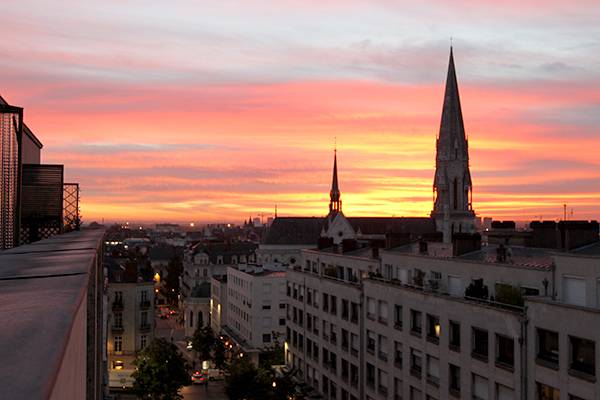 Levé du soleil sur Nantes